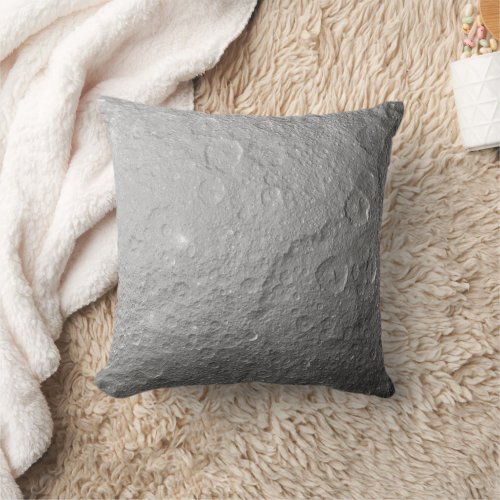 Moon Surface in Outer Space Throw Pillow