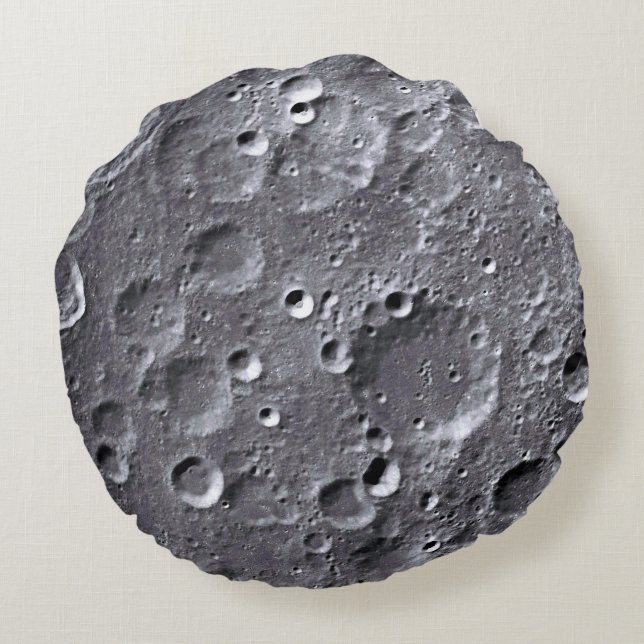Moon surface round pillow (Back)