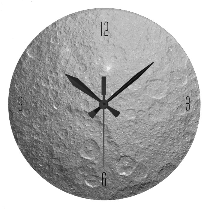 Moon Surface Texture Wall Clocks