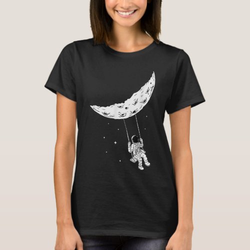 Moon Swing Man On The Moon _ Space Astronomy Astro T_Shirt