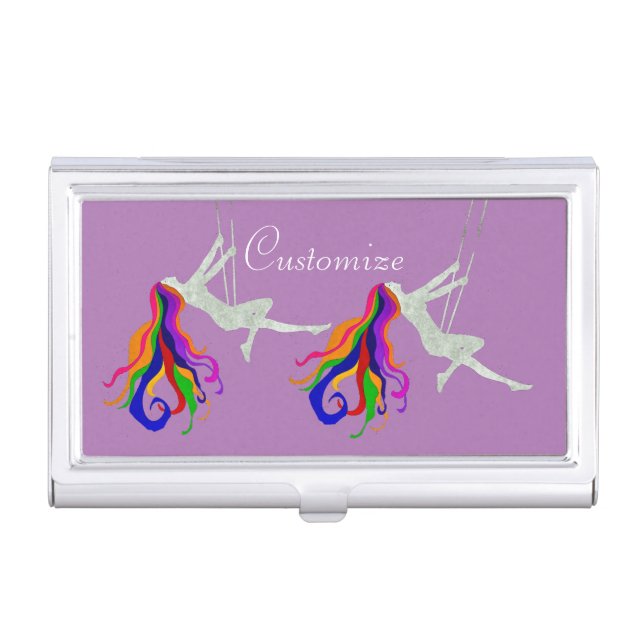 Moon Swinging Redhead Thunder_Cove Business Card Case (Front)