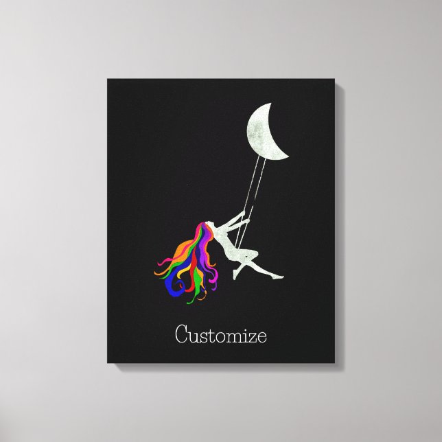 Moon Swinging Redhead Thunder_Cove Canvas Print (Front)