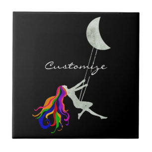 Moon Swinging Redhead Thunder_Cove Ceramic Tile