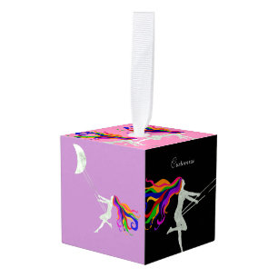 Moon Swinging Redhead Thunder_Cove Cube Ornament