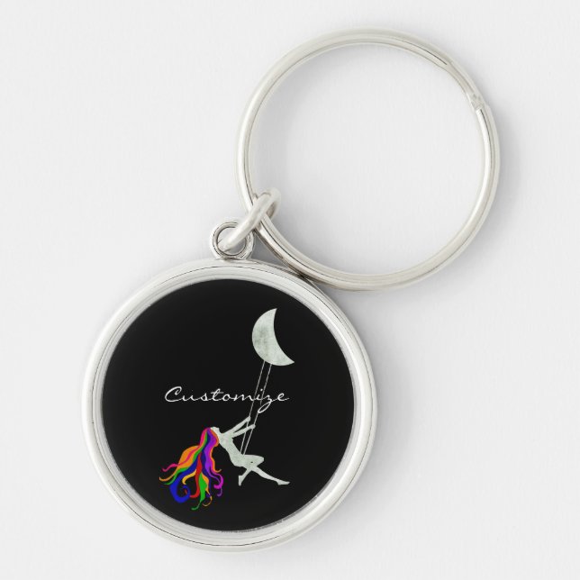 Moon Swinging Redhead Thunder_Cove Keychain (Front)