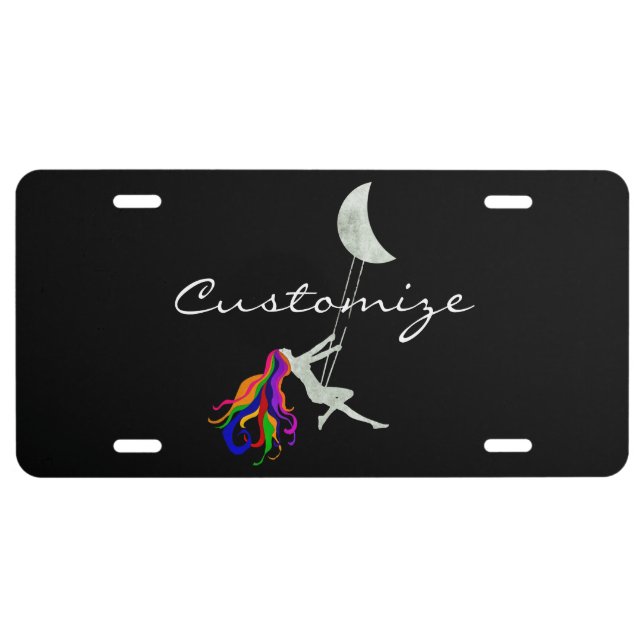 Moon Swinging Redhead Thunder_Cove License Plate (Front)