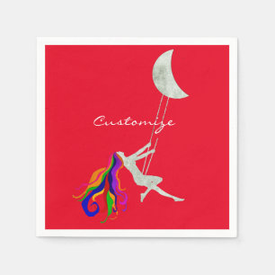 Moon Swinging Redhead Thunder_Cove Napkins