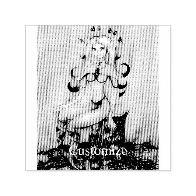 Moon Swinging Redhead Thunder_Cove Self-inking Stamp (Design)