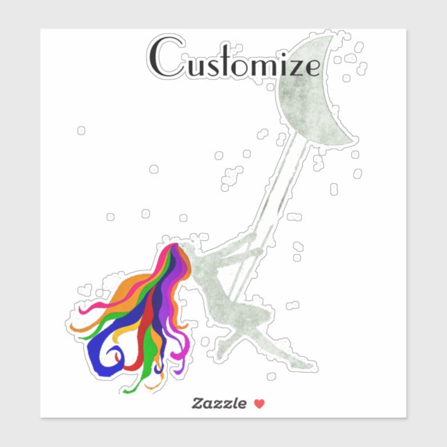 Moon Swinging Redhead Thunder_Cove Sticker (Sheet)