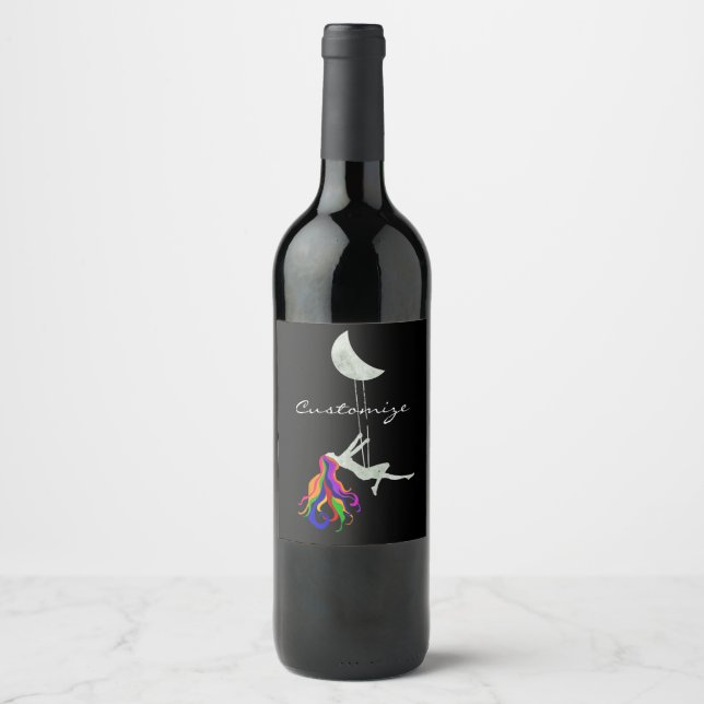 Moon Swinging Redhead Thunder_Cove Wine Label (Front)