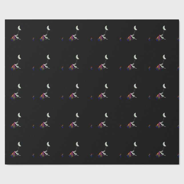 Moon Swinging Redhead Thunder_Cove Wrapping Paper (Seam)