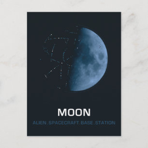 Moon the Ancient Spaceship Postcard