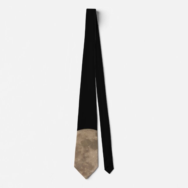 Moon Tie Full Moon Neckties Men's Moon Gifts (Front)