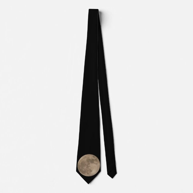 Moon Tie Full Moon Neckties Men's Moon Gifts (Front)