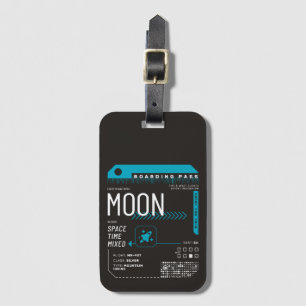 Moon Time Travel Ticket Boarding Pass Luggage Tag