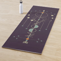 Boho Sun no. 8 Yellow Yoga Mat by Apolo Prints