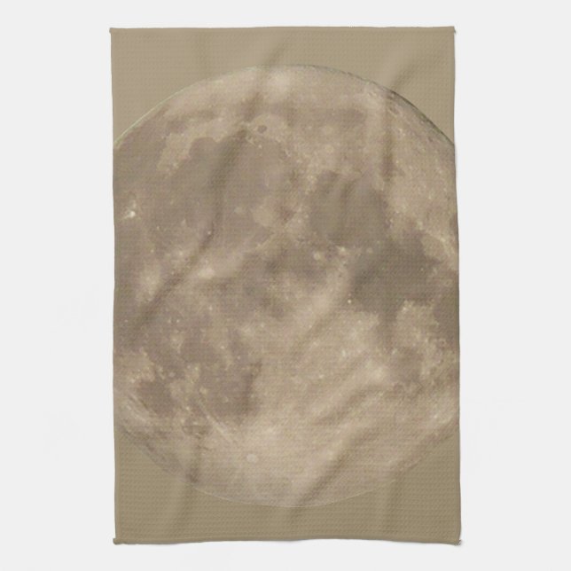 Moon Towel Full Moon Dish Towel Moon Decor (Vertical)