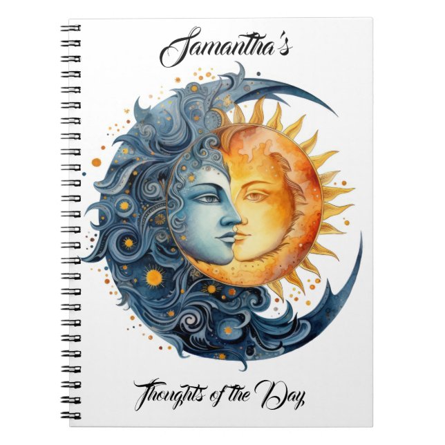 Moon tranquility creativity astrology -PERSONALIZE Notebook (Front)