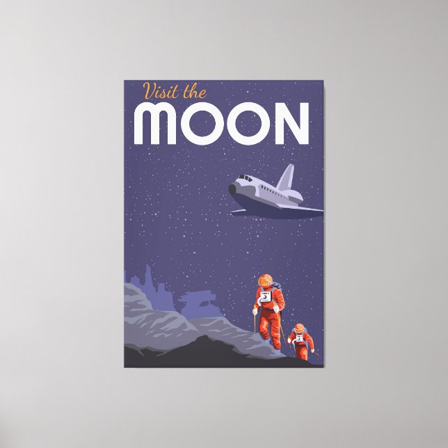 Moon Travel Canvas Print (Front)