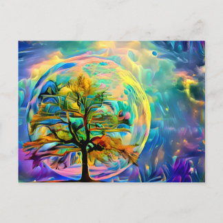 Moon Tree Meadow PERSONALISED Notecard OWN ART