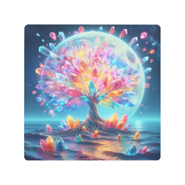 Moon Tree Metal Print (Front)