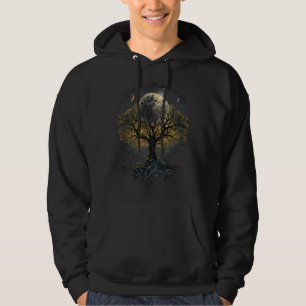 Moon Tree of Life Yoga Meditation Pagan Wiccan  3 Hoodie