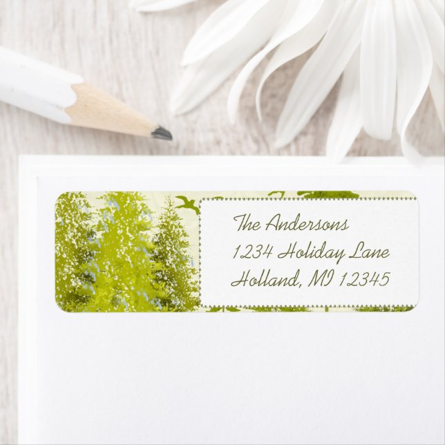 Moon Tree Stars Return Address Label (Insitu)