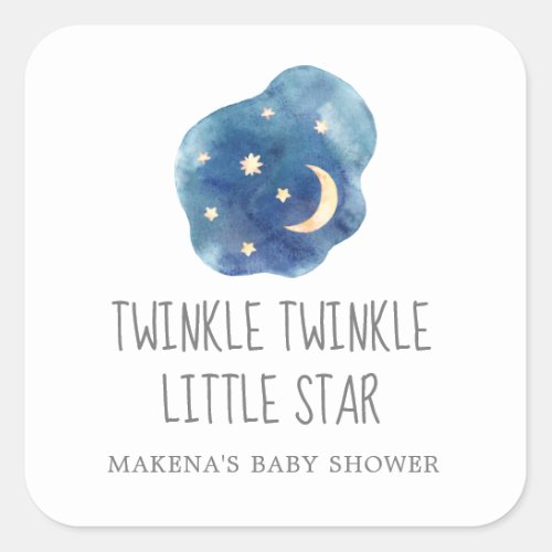 Moon Twinkle Twinkle Little Star Favor Sticker
