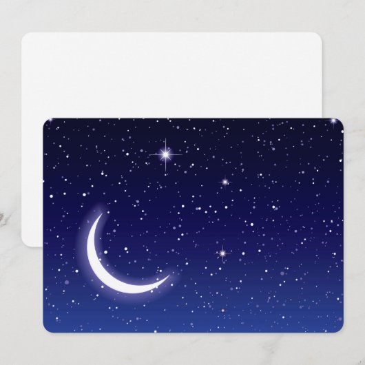 Moon & Twinkling Stars (Front/Back)