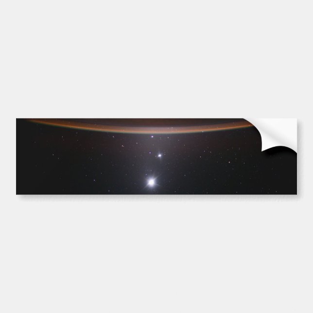 Moon, Venus, Jupiter & Earth (ISS) (NASA) (Space)  Bumper Sticker (Front)