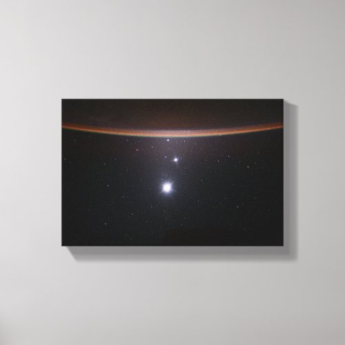 Moon Venus Jupiter  Earth ISS NASA Space  Canvas Print