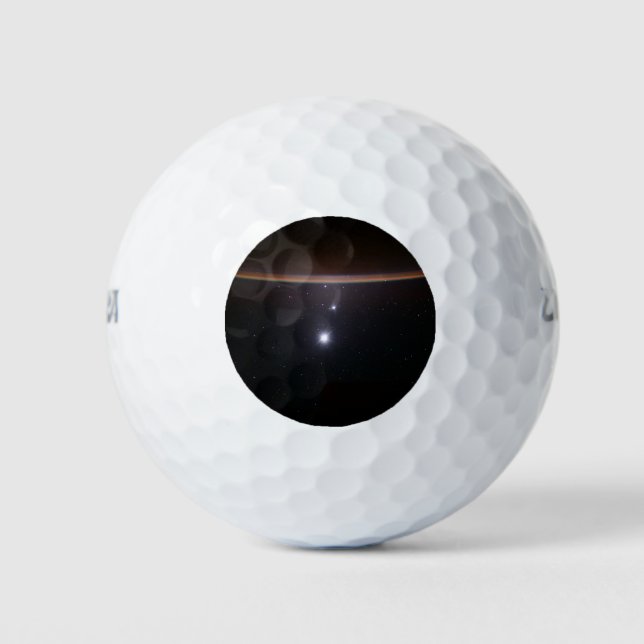 Moon, Venus, Jupiter & Earth (ISS) (NASA) (Space)  Golf Balls (Front)