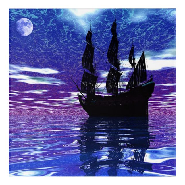 Moon Voyager Acrylic Print (Front)