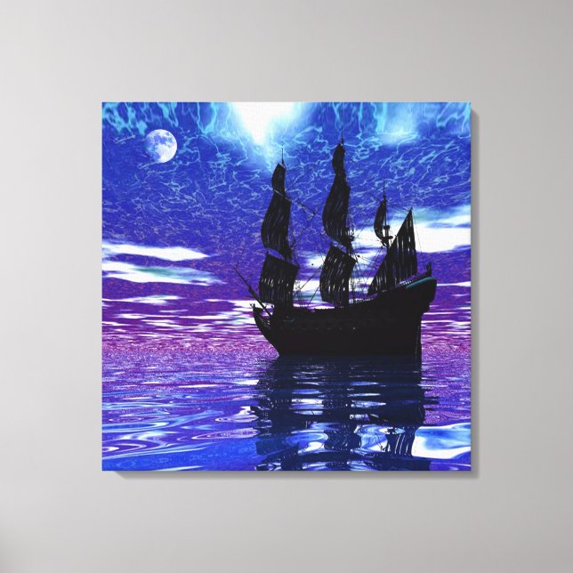 Moon Voyager Canvas Print (Front)