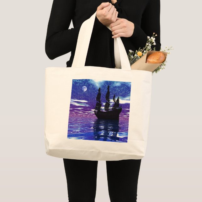 Moon Voyager Large Tote Bag (Front (Product))