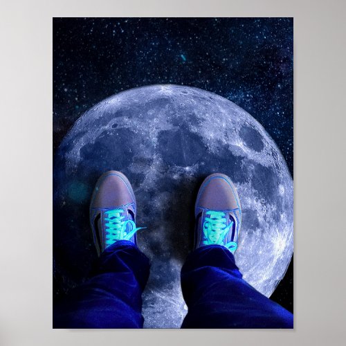 Moon Walk Art Poster