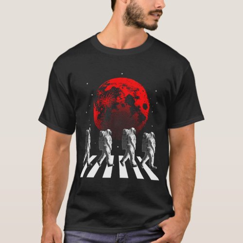 Moon Walk Astronauts Space Album Astronomy Funny T_Shirt