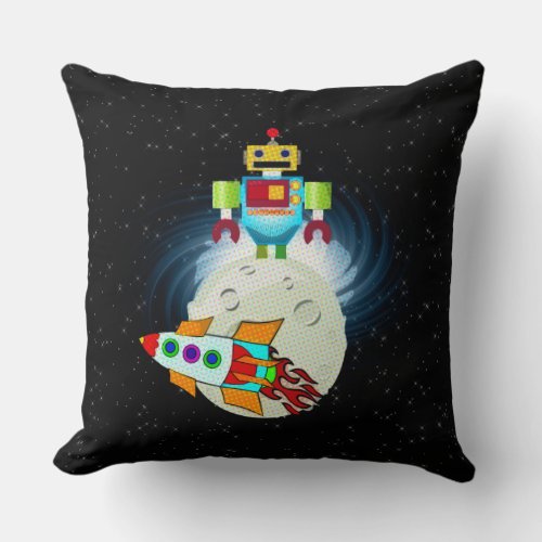 Moon Walk Throw Pillow