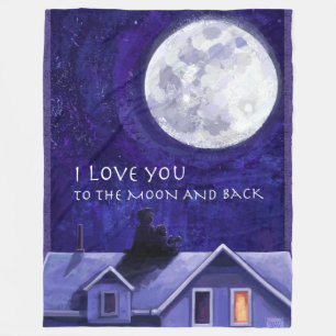 Moon Watch Fleece Blanket