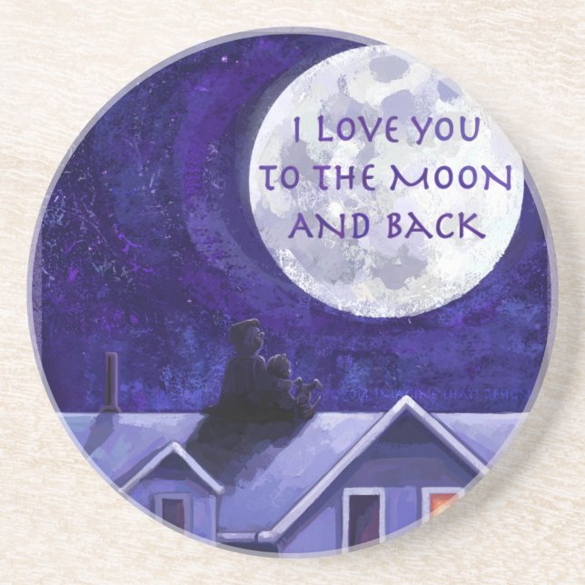 Moon Watch Sandstone Coaster (Front)
