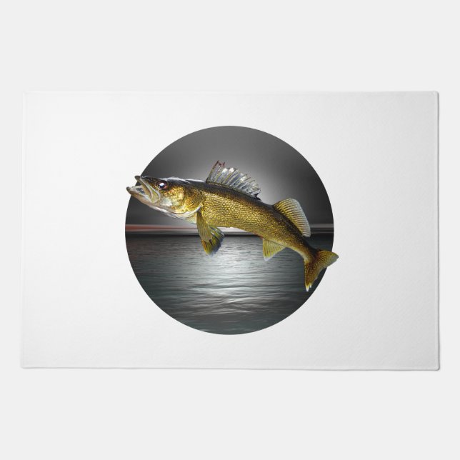 Moon Water & Walleye Pike   Doormat (Front)