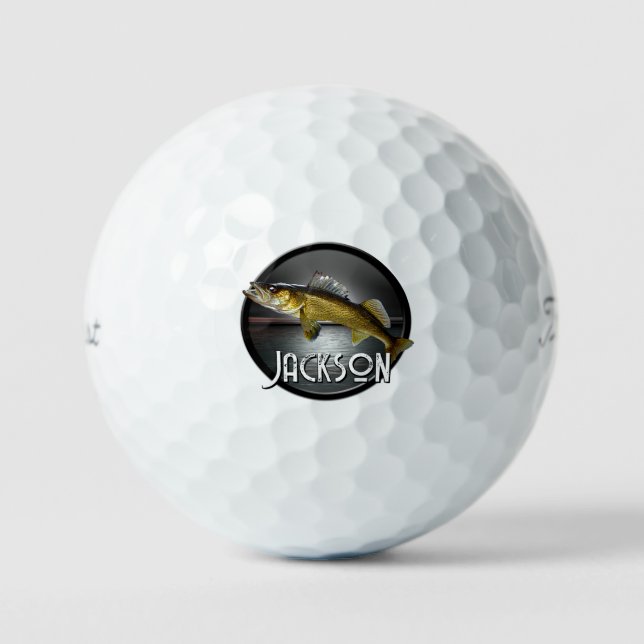 Moon Water & Walleye Pike  Golf Balls (Front)