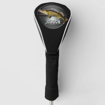 Moon Water & Walleye Pike Golf Head Cover by DakotaInspired at Zazzle