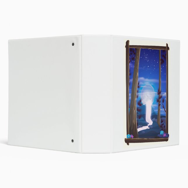 Moon Waterfall 3 Ring Binder (Background)
