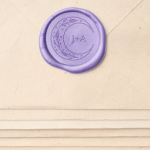 Moon Whimsical Wedding Wax Seal Sticker