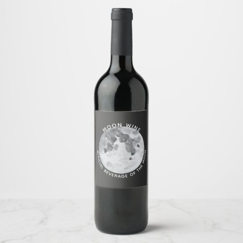 Moon Wine Personalized Wine Label