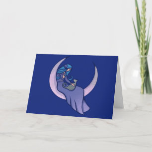 Moon Witch MoonChild Pagan Wicca Art Card