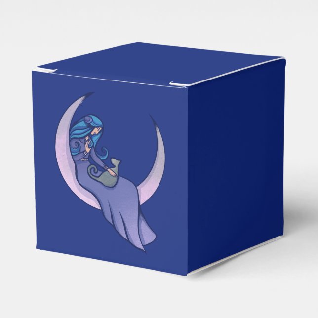 Moon Witch MoonChild Pagan Wicca Art Favor Boxes (Front Side)