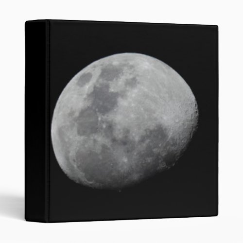 Moon with Black Sky  Zambia South Luangwa 3 Ring Binder
