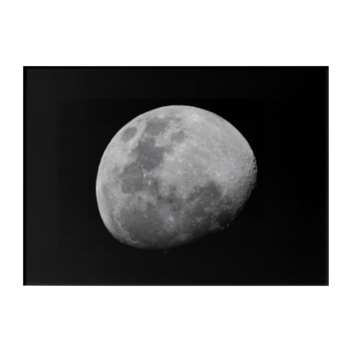 Moon with Black Sky  Zambia South Luangwa Acrylic Print